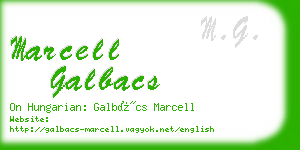 marcell galbacs business card